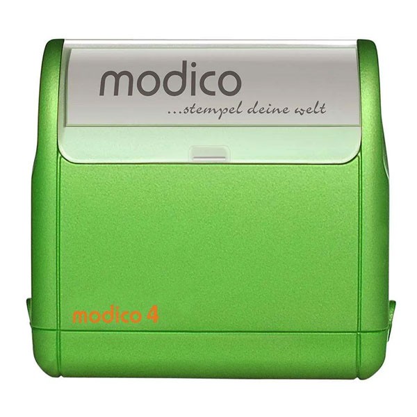 Modico 4 Flashstempel mit Stempelplatte grün