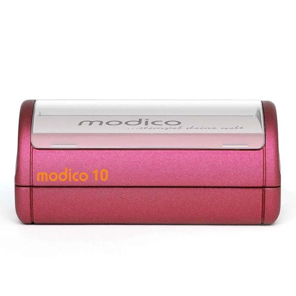 Modico 10 Flashstempel mit Stempelplatte rot