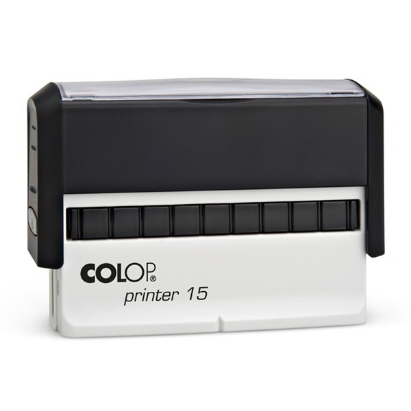 Der Colop Printer 15 mit Textplatte schwarz