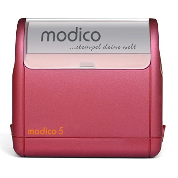 Modico 5 Flashstempel mit Stempelplatte rot